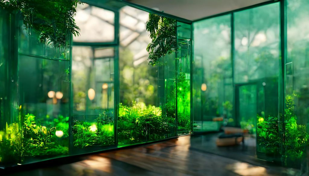 beautiful-green-glass-house-with-natural-garden-tree